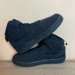 Nike Court Borough Mid-Top Grade School Kids' Shoes boys size 2.5 black sneakers